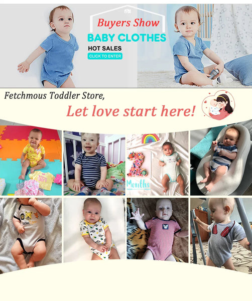 6Pcs Cotton Jumpsuits for Babies and Toddler Girls Spring and Summer