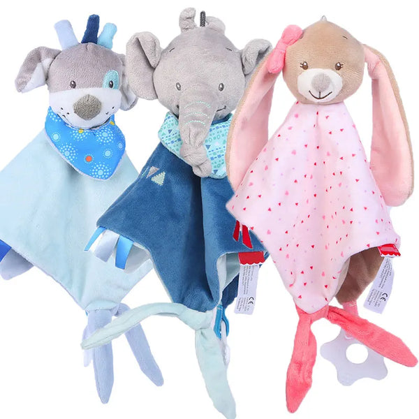 Baby Comfort Soothing Blankets with Animal Toys