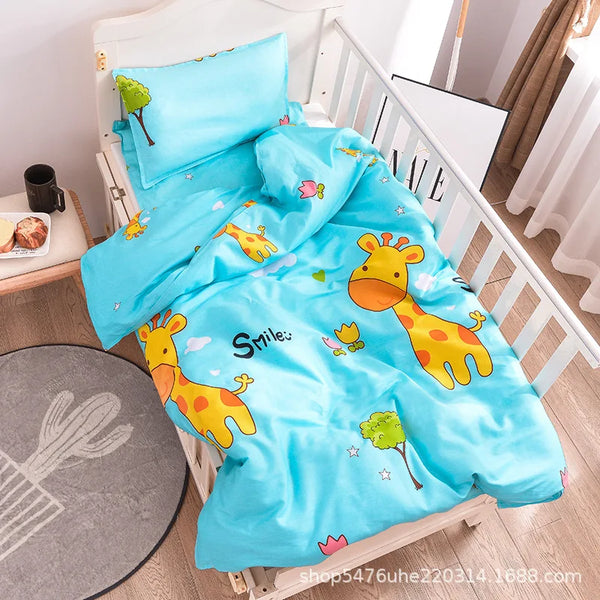 3pcs Nursery Duvet Cover Crib Linen Set Without Filler - Unisex