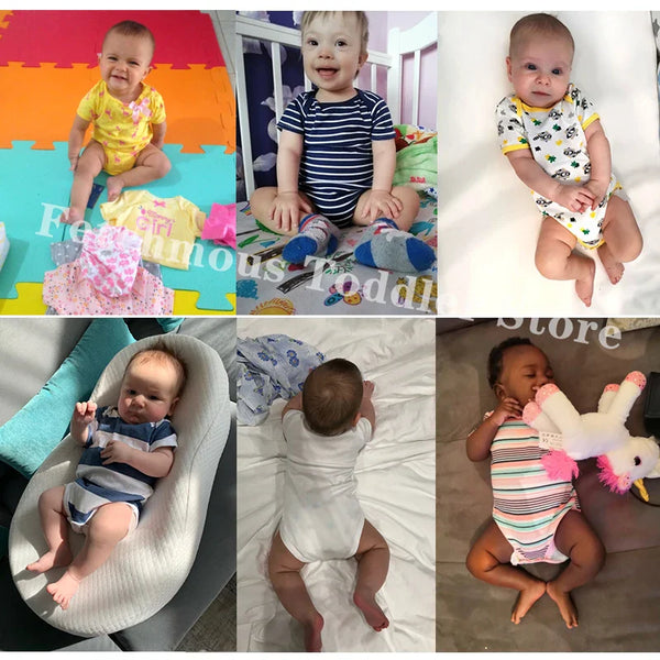 6Pcs Cotton Jumpsuits for Babies and Toddler Girls Spring and Summer