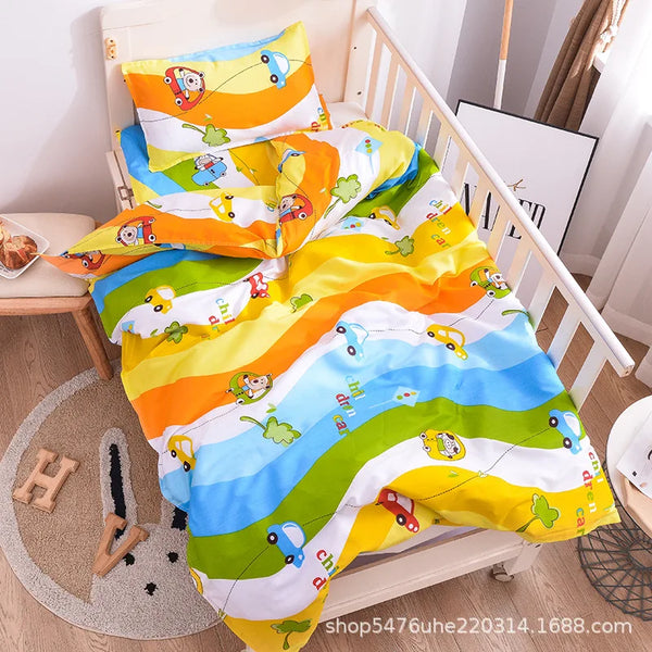 3pcs Nursery Duvet Cover Crib Linen Set Without Filler - Unisex