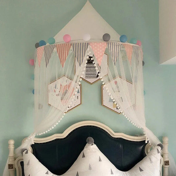 Kids Teepee Tents Play-House Netting Decor