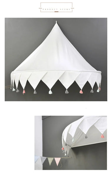 Kids Teepee Tents Play-House Netting Decor