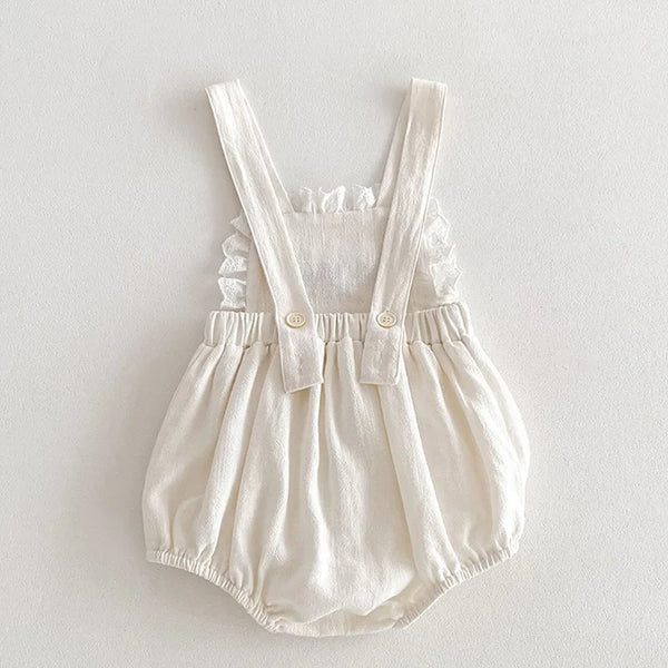 Cute Baby Girls' Knitted Clothing Set - Newborn Baby Girls' Embroidered Bodysuits