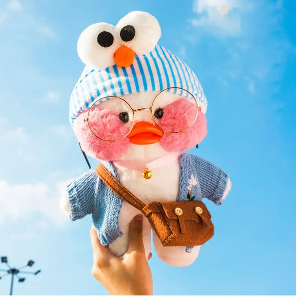12 Inch Cute Cartoon Lalafanfan Duck Plush Toys Soft Duck Stuffed Dolls Pillow Decor Christmas Birthday Gifts for Girl Friends