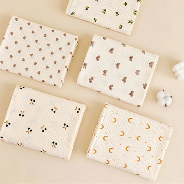 Cotton Muslin Dual Layer Multipurpose Baby Swaddle Blankets - 39.37x39.37inch
