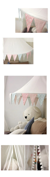 Kids Teepee Tents Play-House Netting Decor