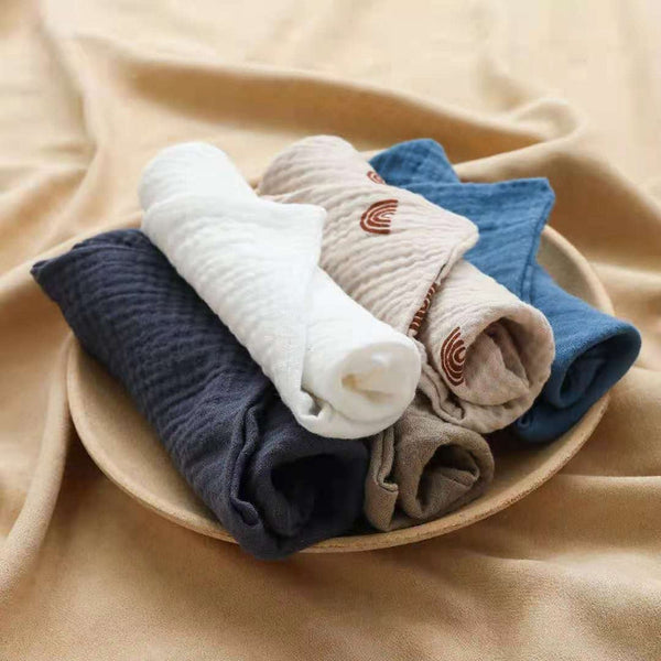 5Pcs Baby Lamby Muslin Burp Cloths