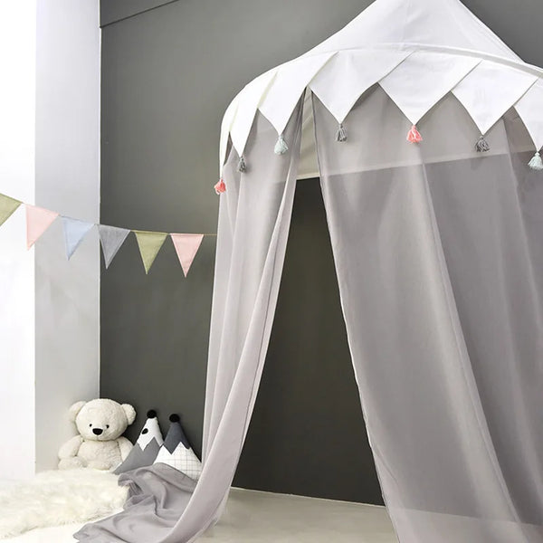 Kids Teepee Tents Play-House Netting Decor