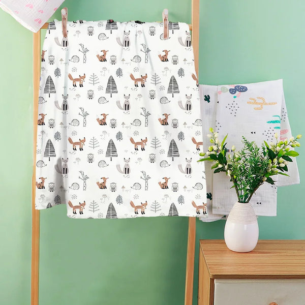 Cotton Baby Swaddle Receiving Blankets - 39.37x29.5inch