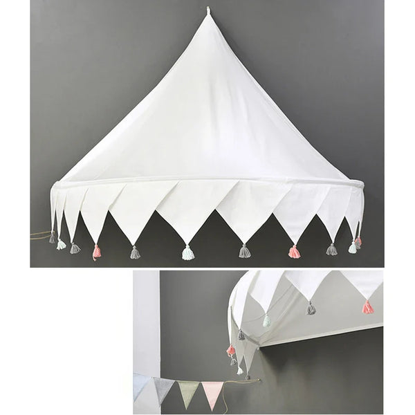 Kids Teepee Tents Play-House Netting Decor