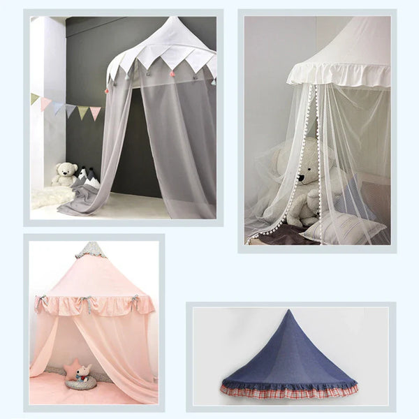 Kids Teepee Tents Play-House Netting Decor