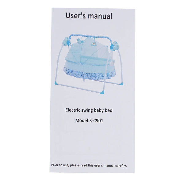Automated Baby Swing (With Timer+Bluetooth Music+Mat+Pillow+Remote 5 Gears Adjustable)