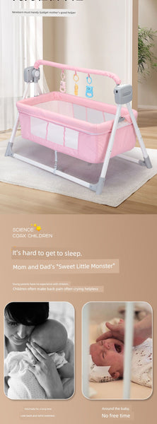 Automatic Baby Cradle - Soothing Bluetooth Sleeping Basket Swing