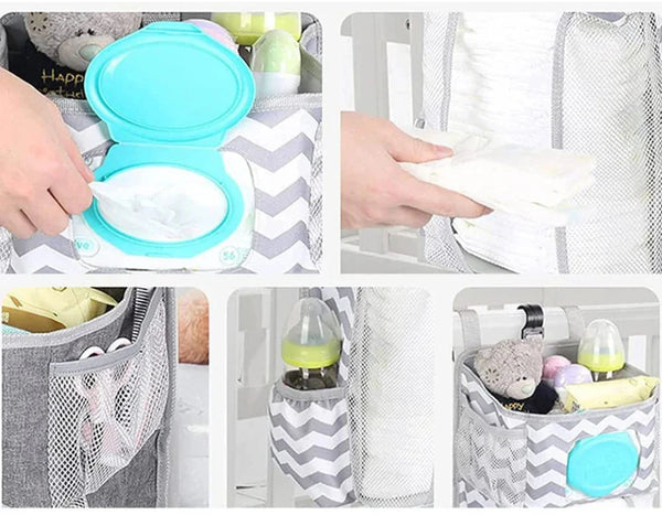 Hanging Diaper Caddy Organizer for Changing Table & Cribs