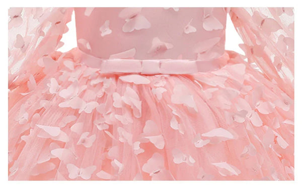 3 6 9 12 18 24 Months Newborn Dress Flowers Mesh Fashion Party Little Princess Baby Dress for Christmas or Birthday