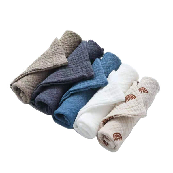 5Pcs Baby Lamby Muslin Burp Cloths