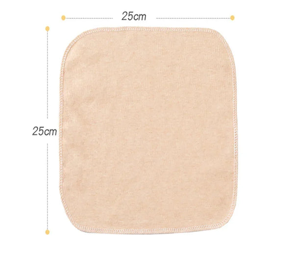 Solid Color Organic Cotton Baby Burp Towels - Set of 5