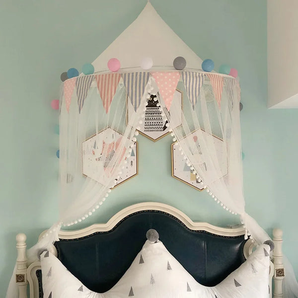 Kids Teepee Tents Play-House Netting Decor