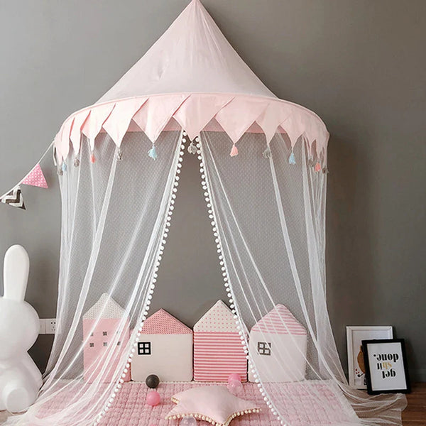 Kids Teepee Tents Play-House Netting Decor