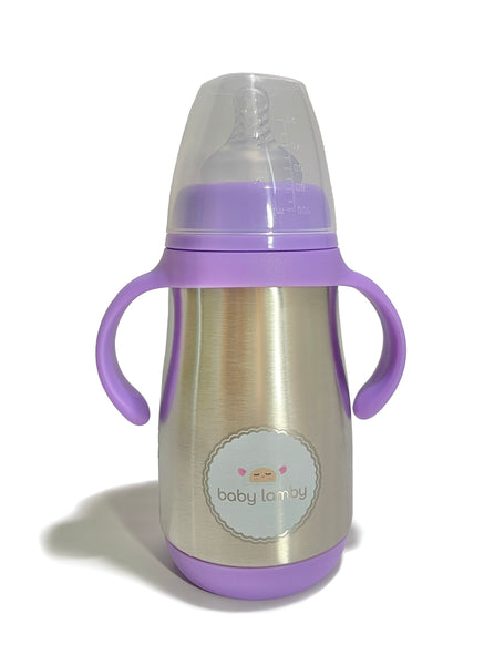Baby Lamby Stainless Steel Baby Bottles - Environmentally-Safe Dual Insulation