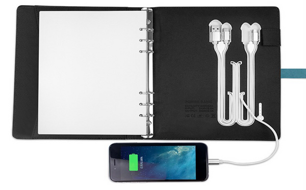 Timeless Marvels Reusable/Erasable Notebook with Power Bank, USB, Cloud Storage & Wireless Phone Charging