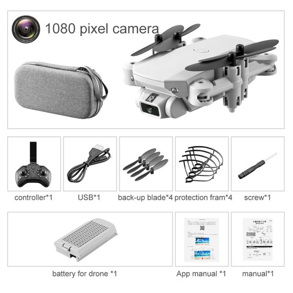 XKJ 2020 New Mini Drone 4K 1080P HD Camera WiFi Fpv Air Pressure Altitude Hold Black And Gray Foldable Quadcopter RC Dron Toy
