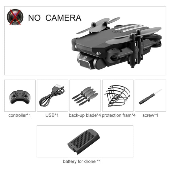 XKJ 2020 New Mini Drone 4K 1080P HD Camera WiFi Fpv Air Pressure Altitude Hold Black And Gray Foldable Quadcopter RC Dron Toy